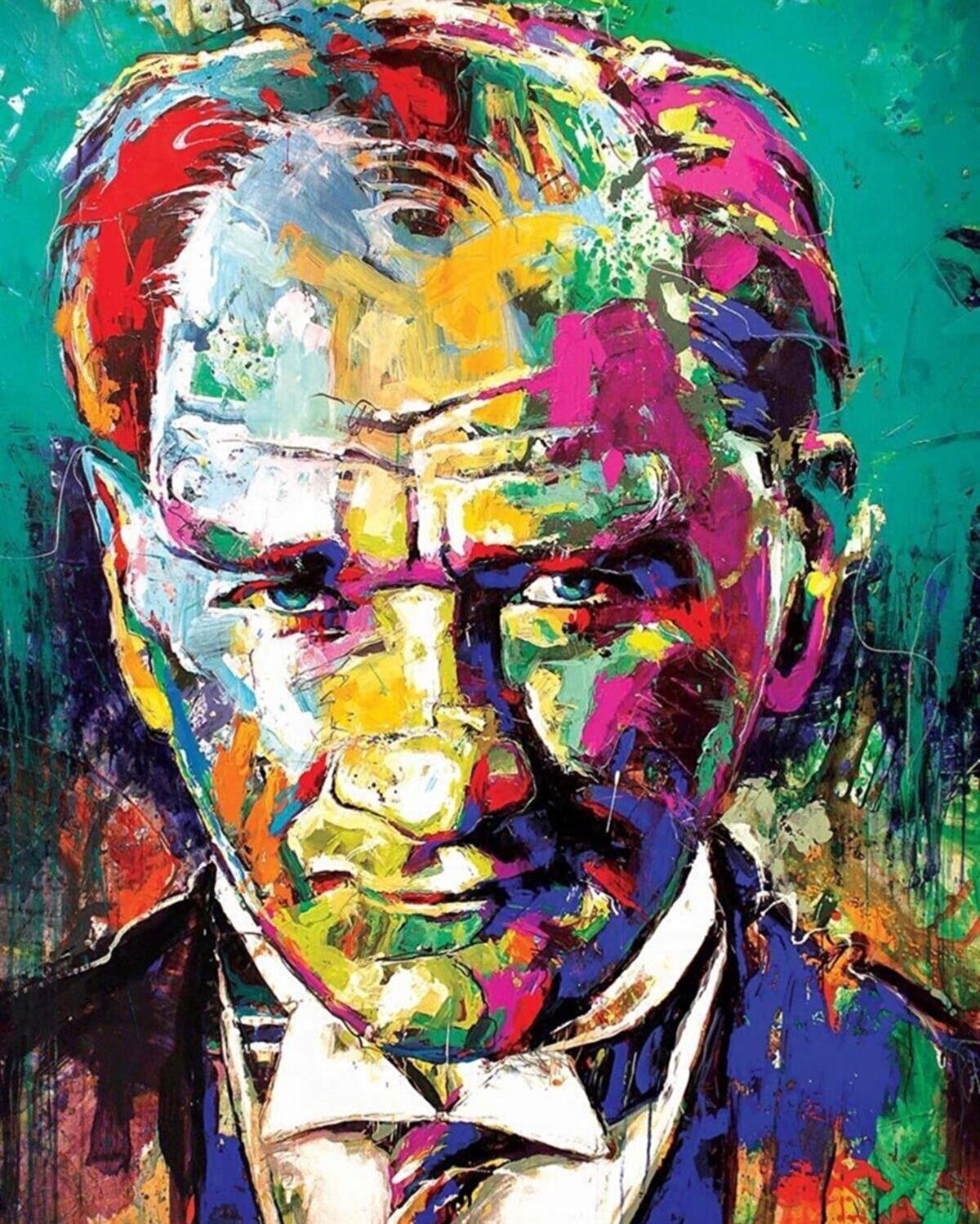 Renkli Atatürk Sayılarla Boyama Seti