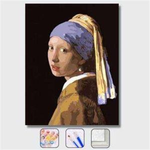 Johannes Vermeer İnci Küpeli Kız Sayılarla Boyama Seti