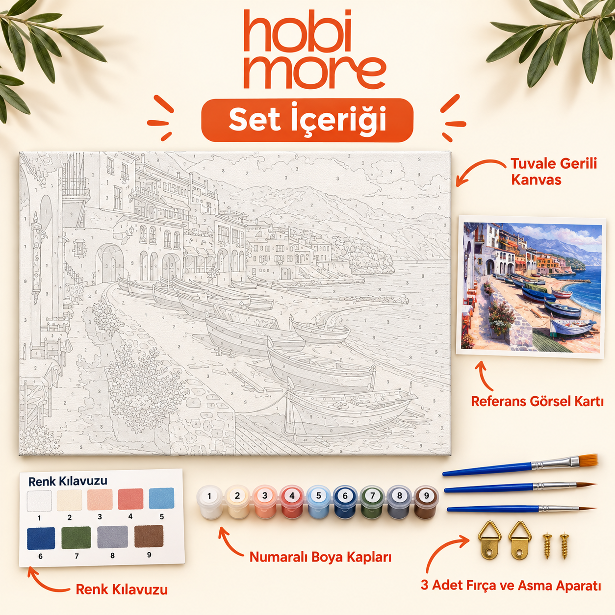 Amalfi Sessizliği Sayılarla Boyama Seti - Görsel 2