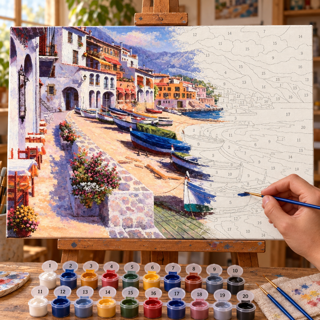 Amalfi Sessizliği Sayılarla Boyama Seti - Görsel 3