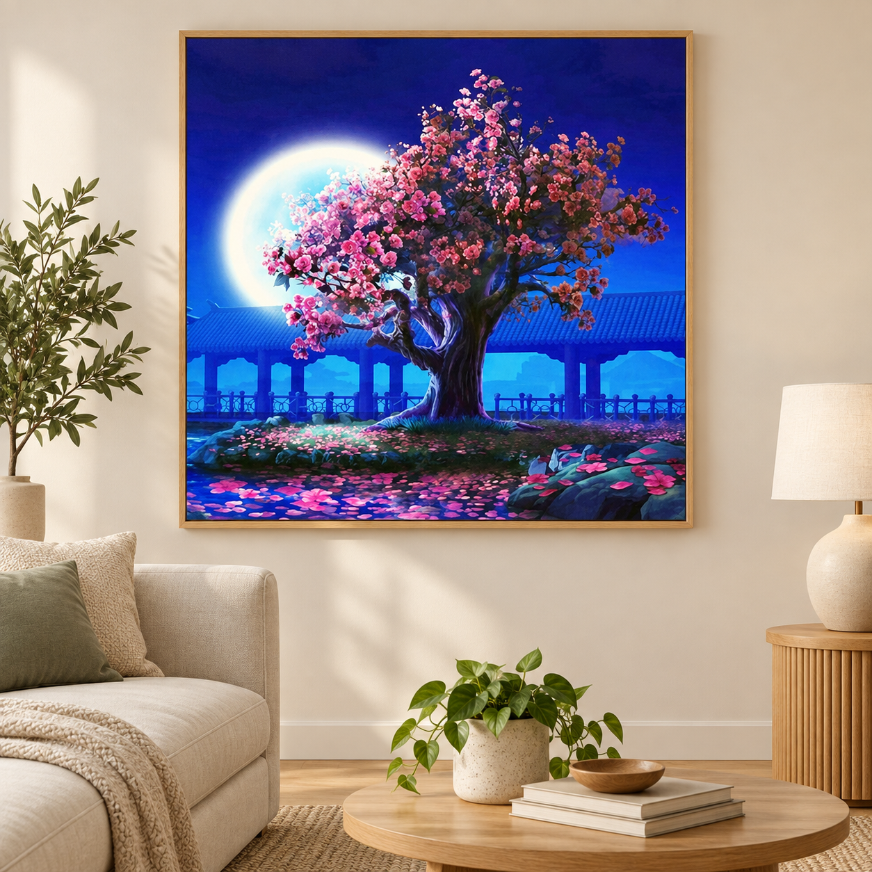 Ay Işığında Sakura Sayılarla Boyama Seti - Görsel 5