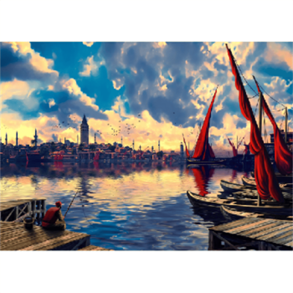 Galata'nın Kızıl Yelkenleri Sayılarla Boyama Seti