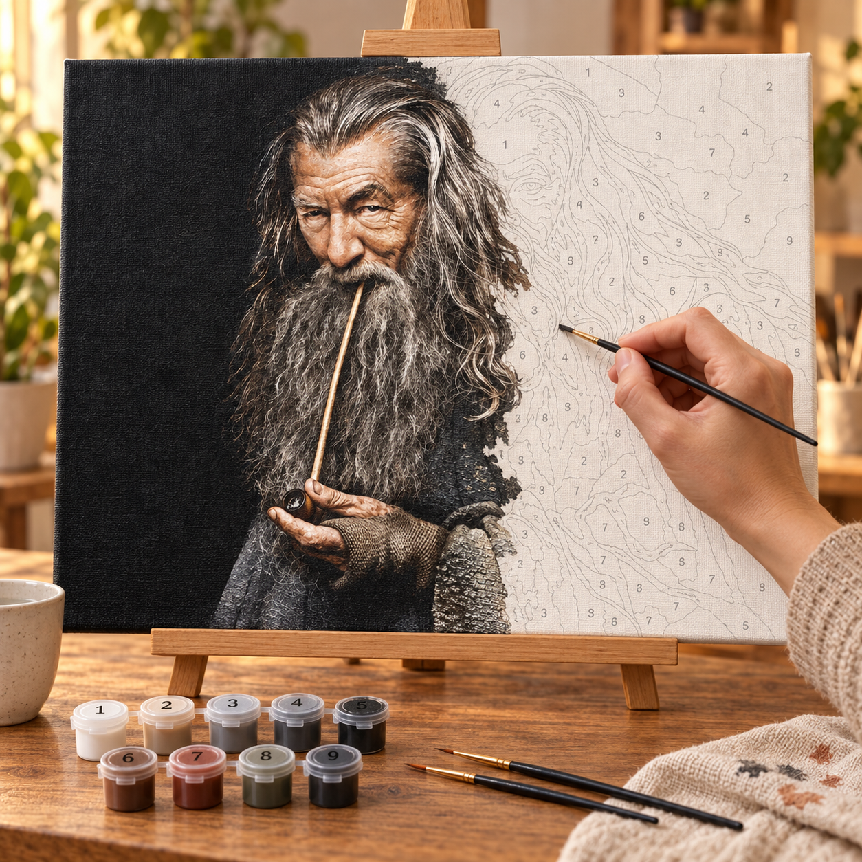 Gandalf Yüzüklerin Efendisi Sayılarla Boyama Seti - Görsel 3