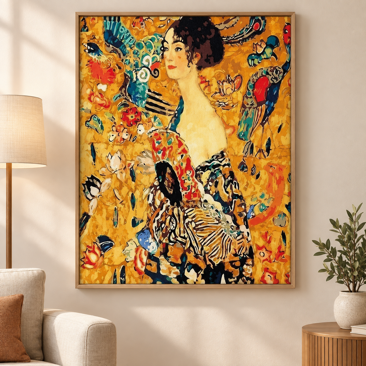 Gustav Klimt Genç Kadın Sayılarla Boyama Seti - Görsel 5