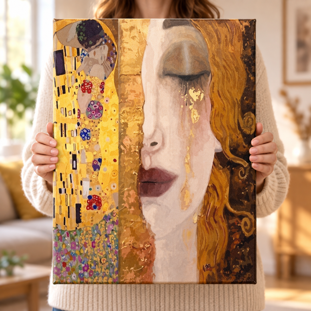 Gustav Klimt İki Eser Sayılarla Boyama Seti - Görsel 4
