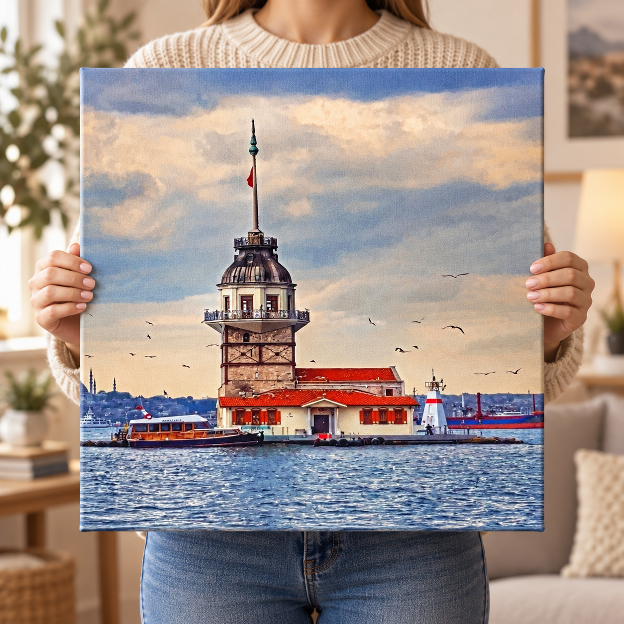 İstanbul Kız Kulesi Sayılarla Boyama Seti - Görsel 4