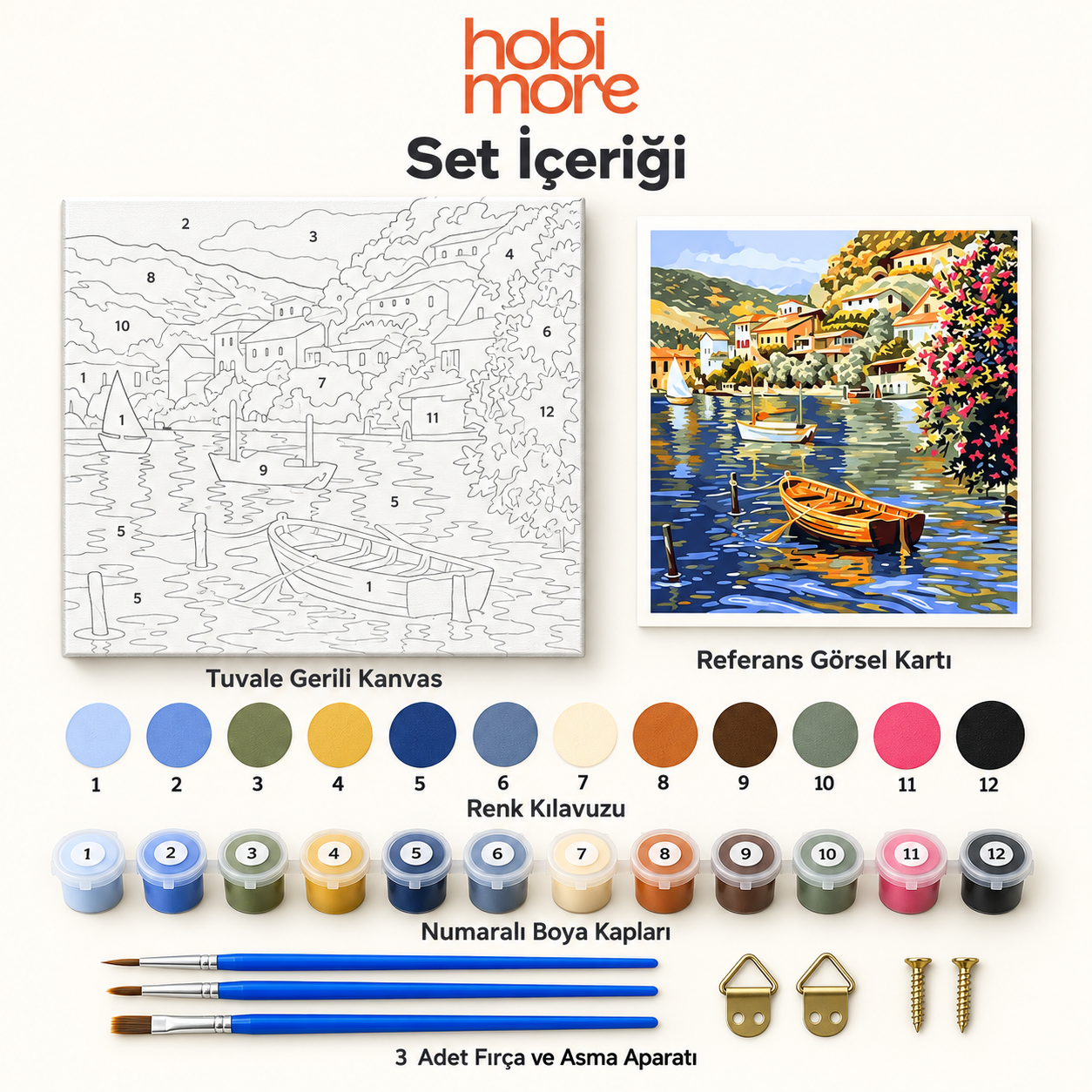 Liman Huzuru Sayılarla Boyama Seti - Görsel 2