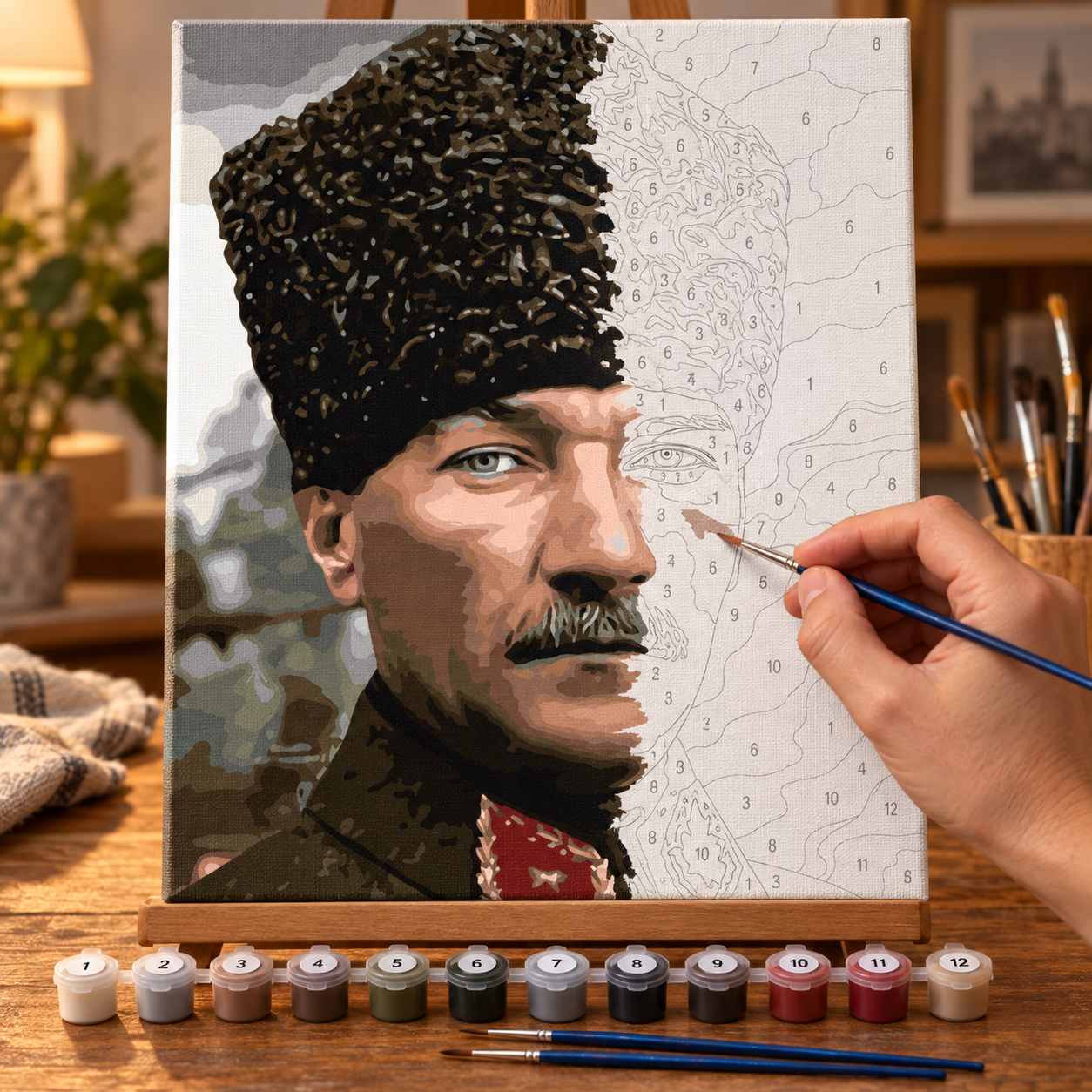 Mustafa Kemal Sayılarla Boyama Seti - Görsel 3