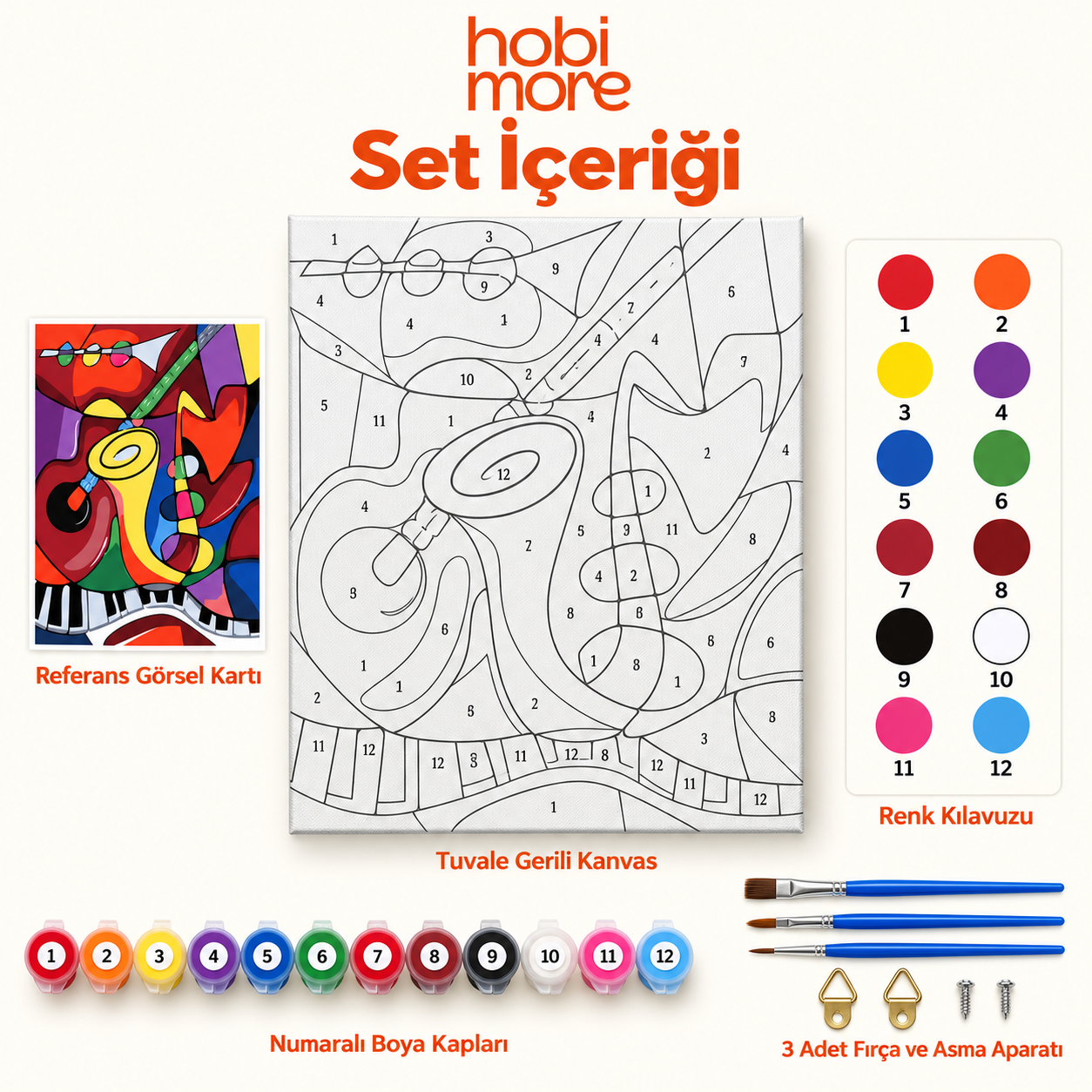 Picasso Sayılarla Boyama Seti - Görsel 2