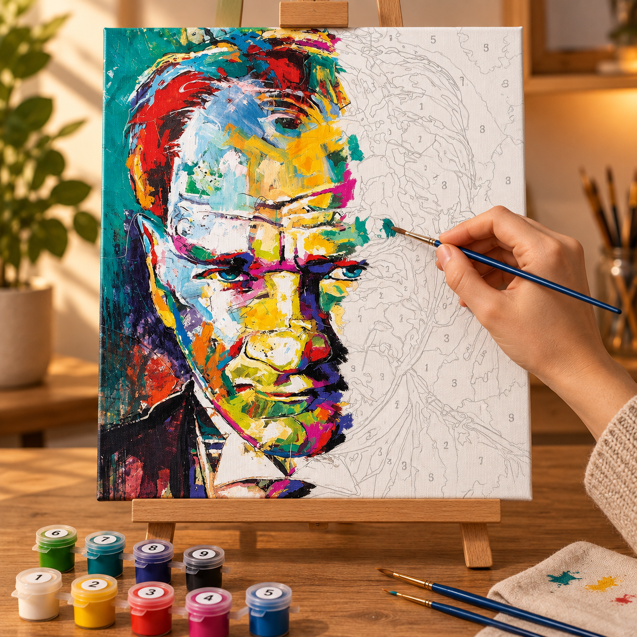 Renkli Atatürk Sayılarla Boyama Seti - Görsel 3