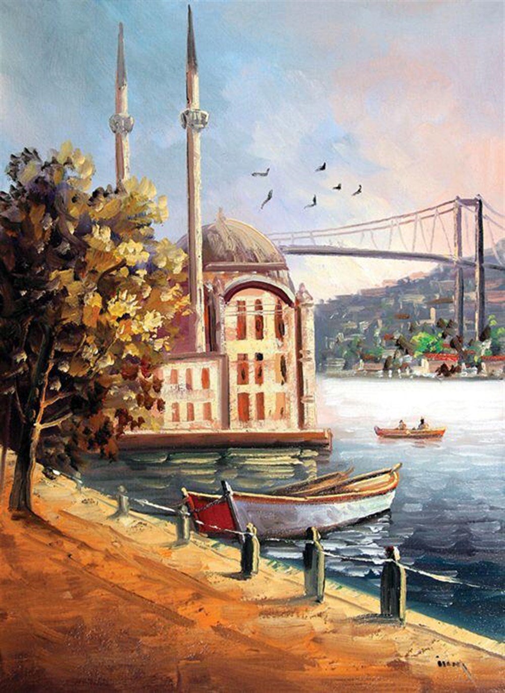Sahil ve Cami Zerafeti Sayılarla Boyama Seti