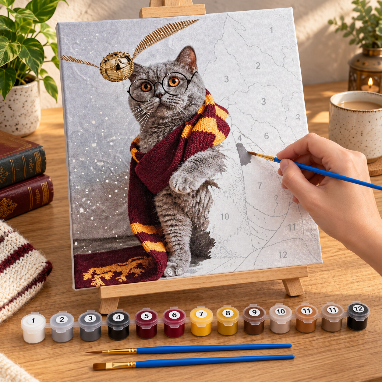 Sihirli Kedi Sayılarla Boyama Seti - Görsel 3