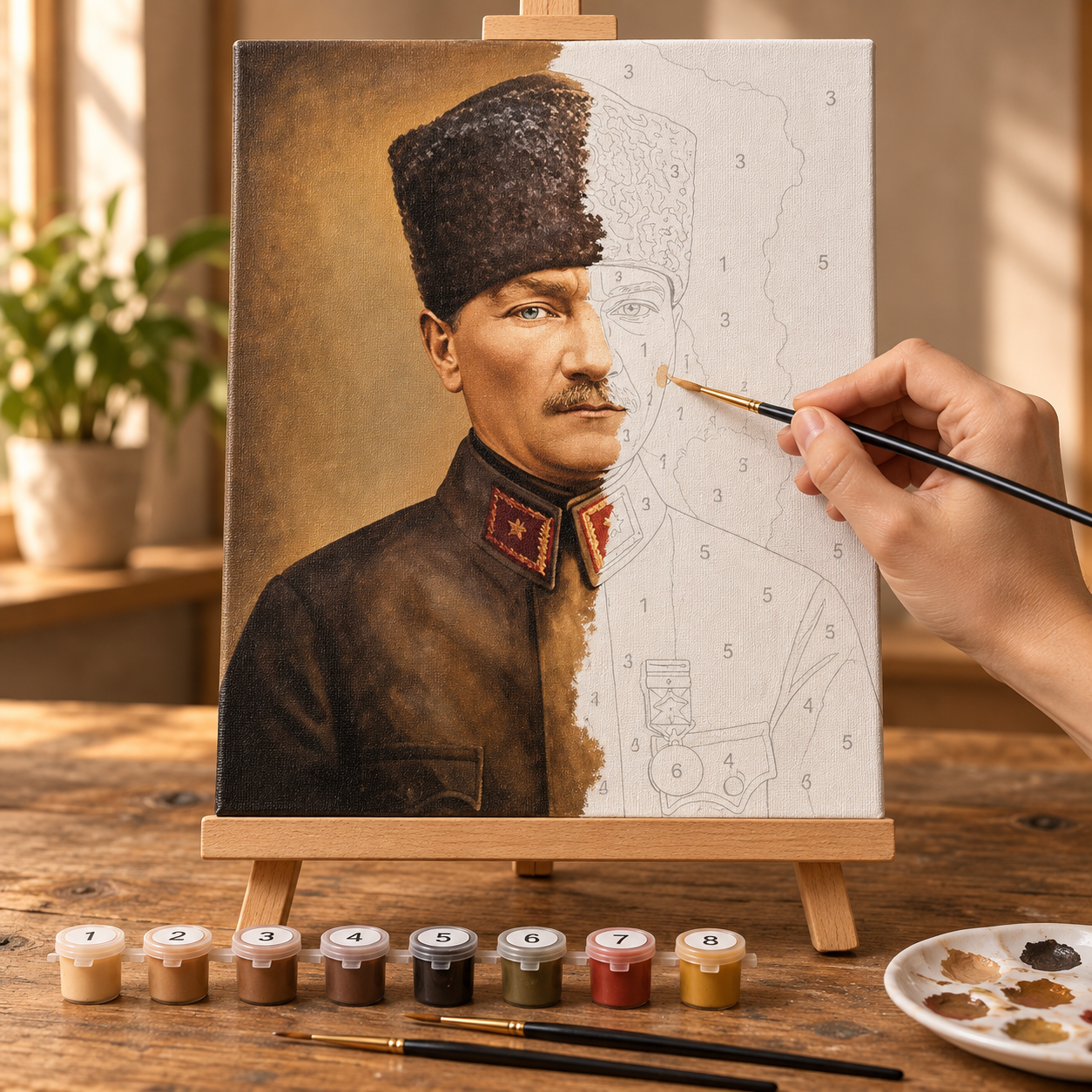 Ulu Önder Atatürk Sayılarla Boyama Seti - Görsel 3