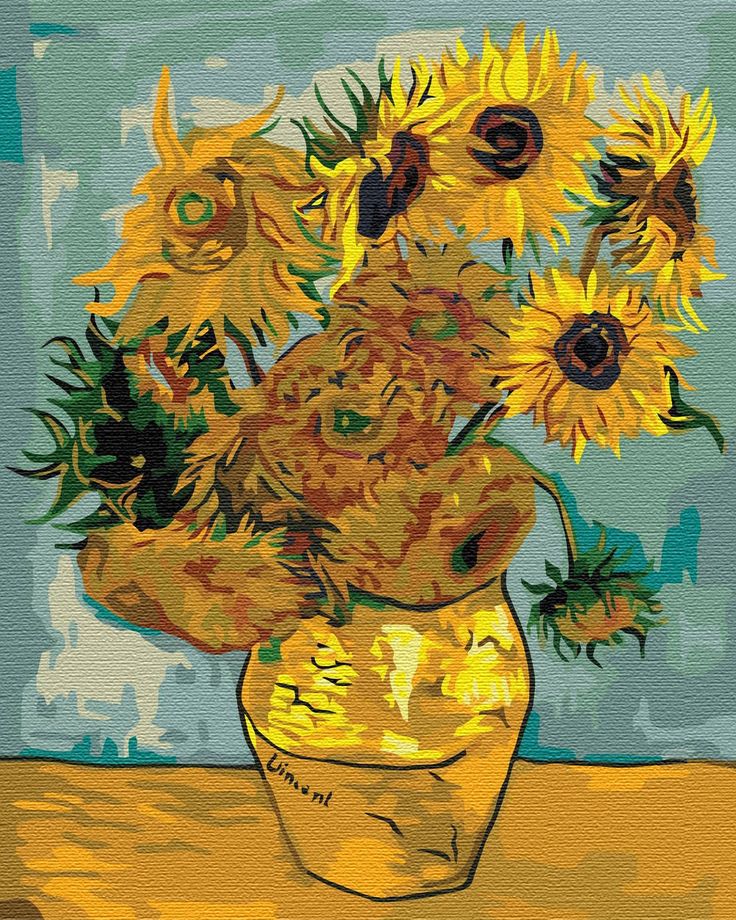 Vincent Van Gogh Ayçiçekleri Sayılarla Boyama Seti