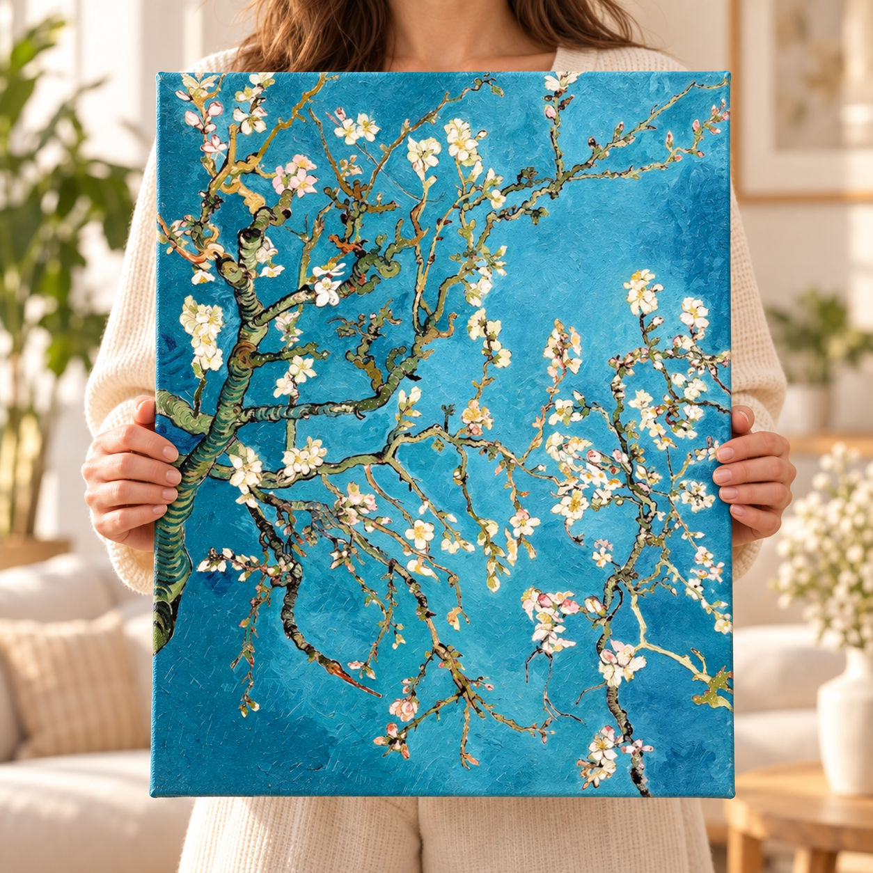 Vincent Van Gogh Çiçek Açan Badem Ağacı Sayılarla Boyama Seti - Görsel 4