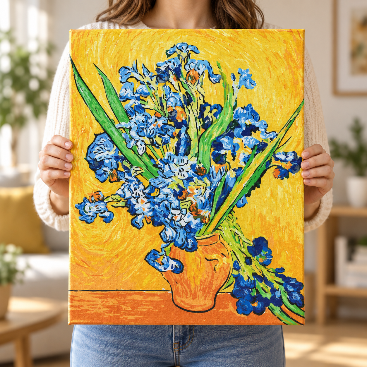 Vincent van Gogh Süsenler Sayılarla Boyama Seti - Görsel 4