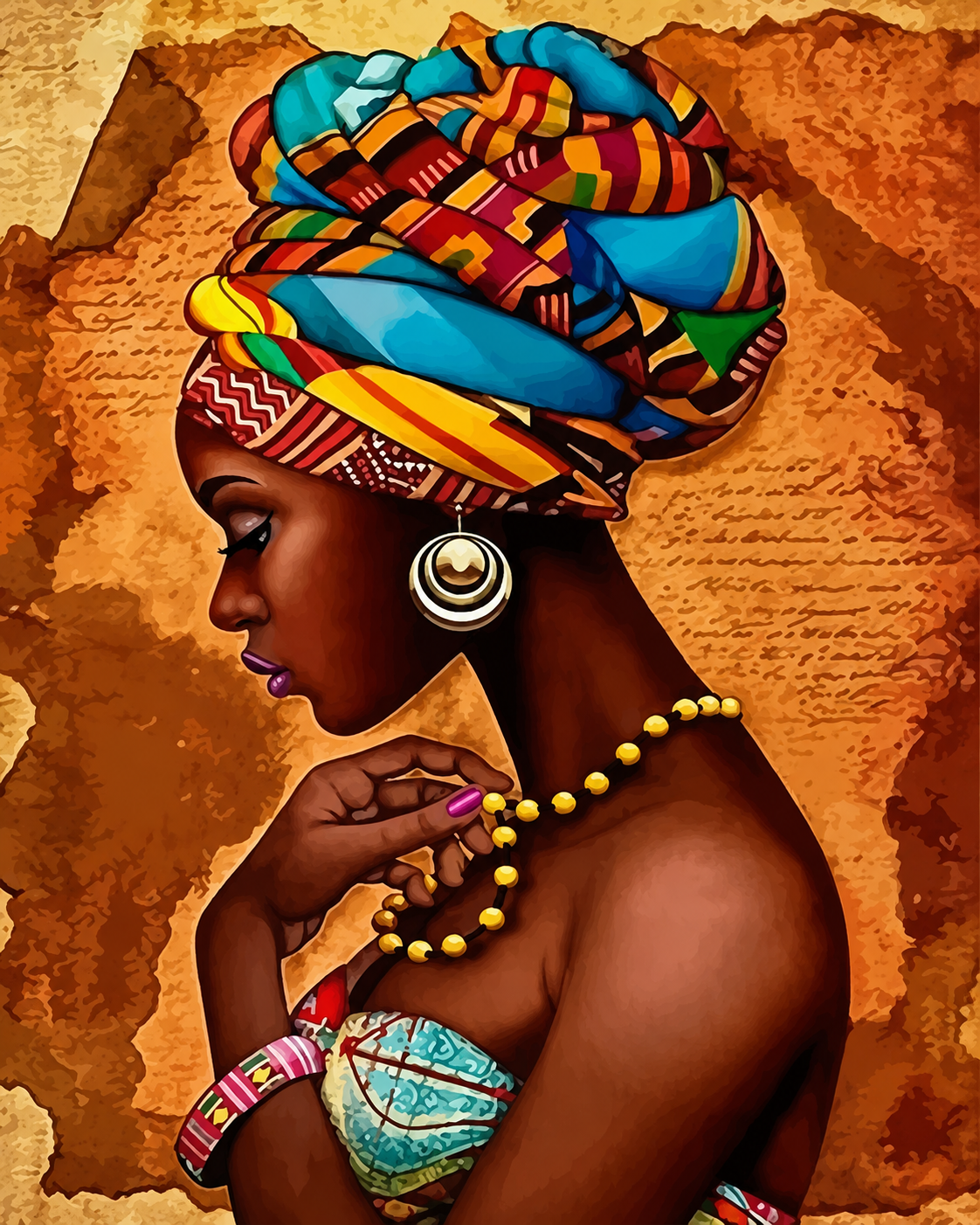 Afrika Işığı Sayılarla Boyama Seti