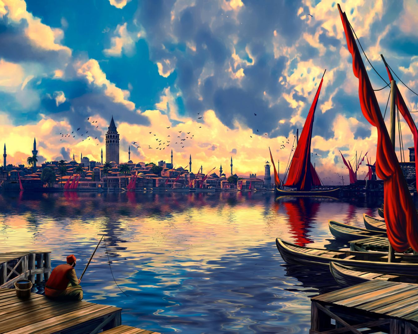 Galata'nın Kızıl Yelkenleri Sayılarla Boyama Seti