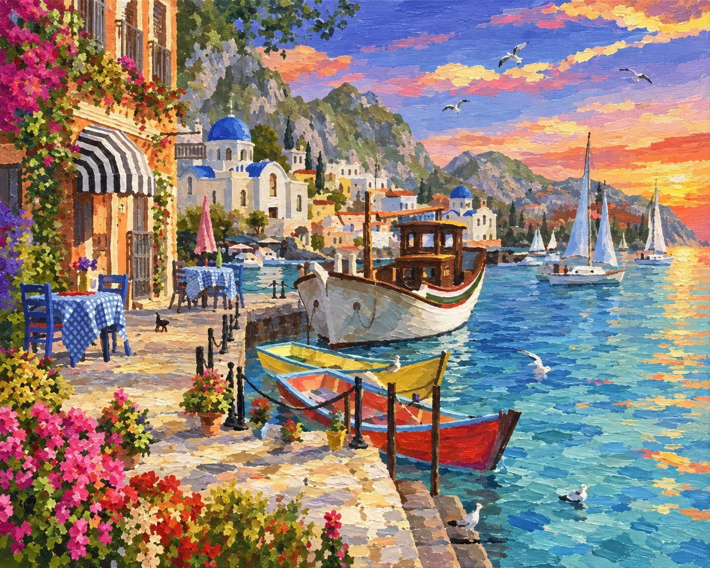 Günbatımı Limanı Sayılarla Boyama Seti