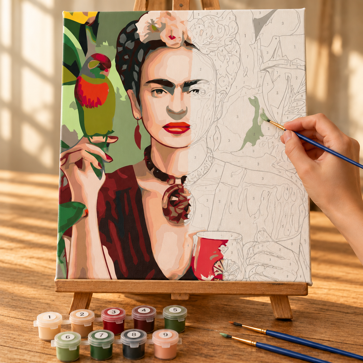 Frida'nın Kahve Molası Sayılarla Boyama Seti - Görsel 2