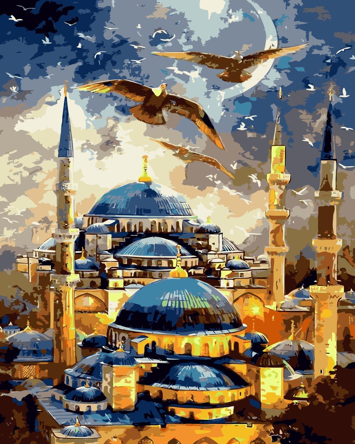 İstanbul'un Altın Işıkları Sayılarla Boyama Seti