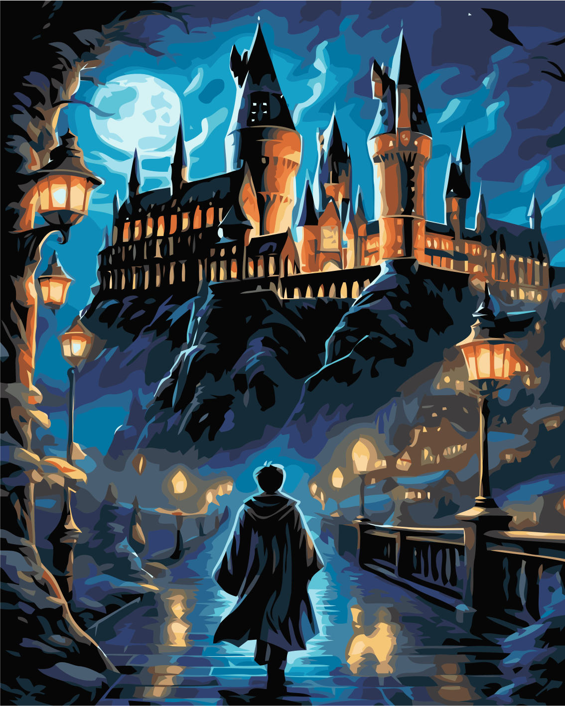 Harry Potter'ın Şatoya Yolculuğu Sayılarla Boyama Seti