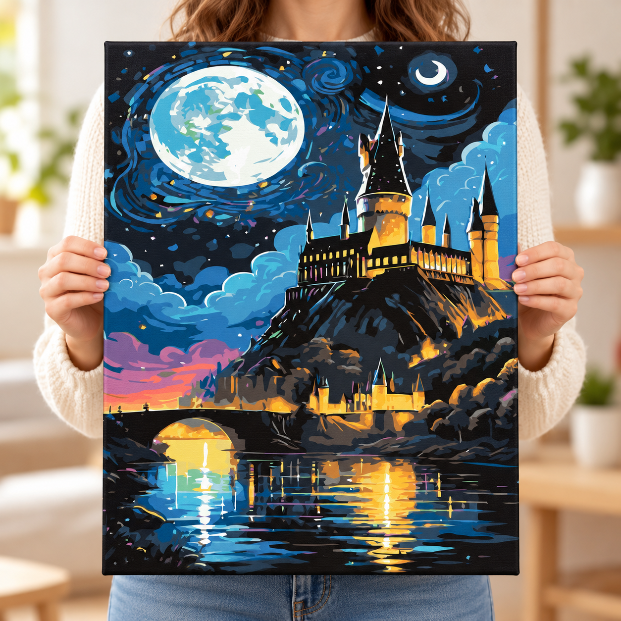 Dolunayda Hogwarts Sayılarla Boyama Seti - Görsel 4