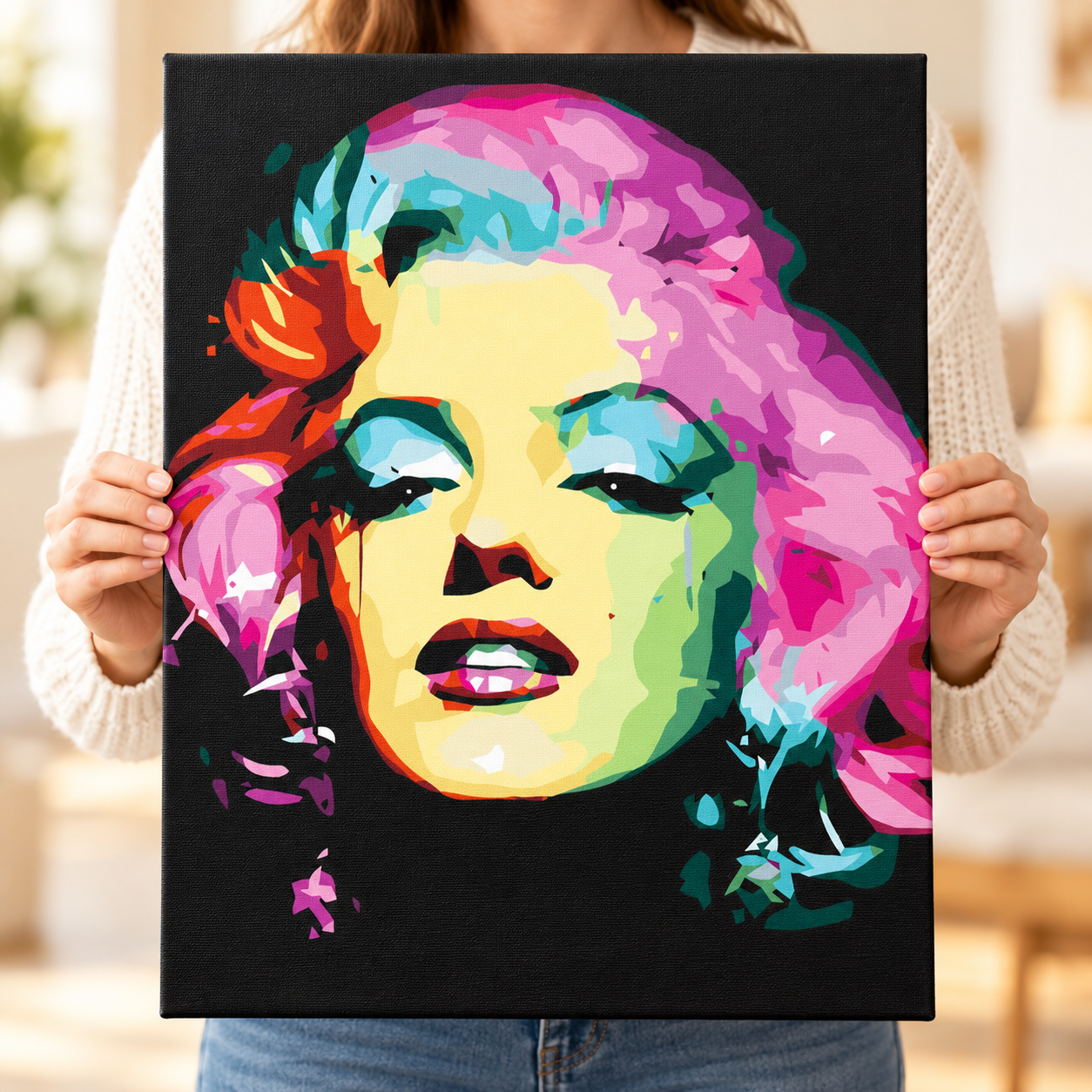 Marilyn'in Pop Renkleri Sayılarla Boyama Seti - Görsel 4