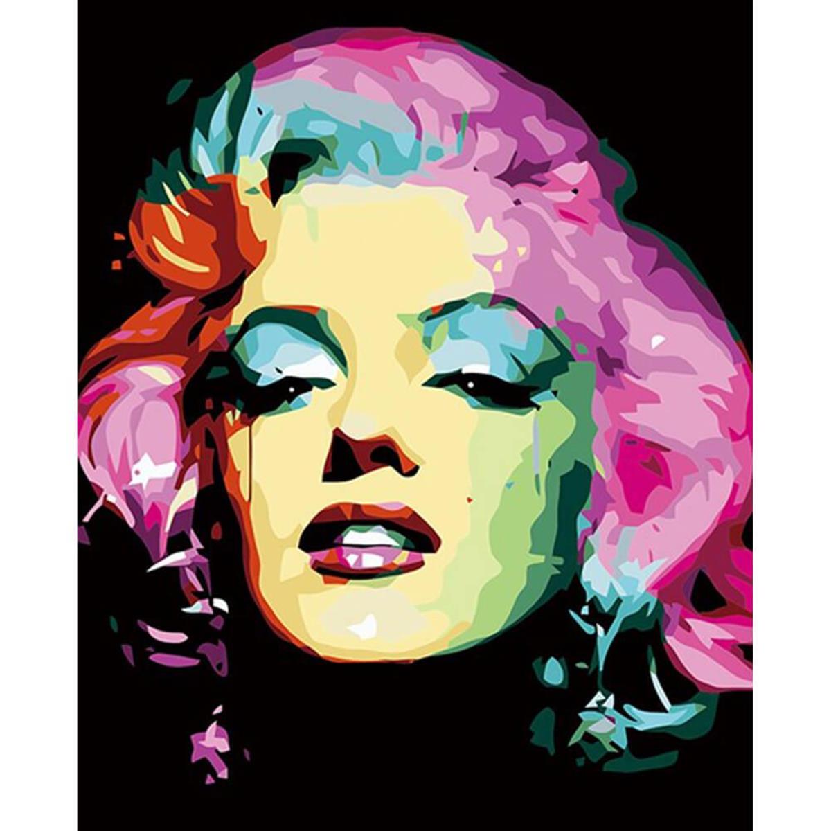 Marilyn'in Pop Renkleri Sayılarla Boyama Seti