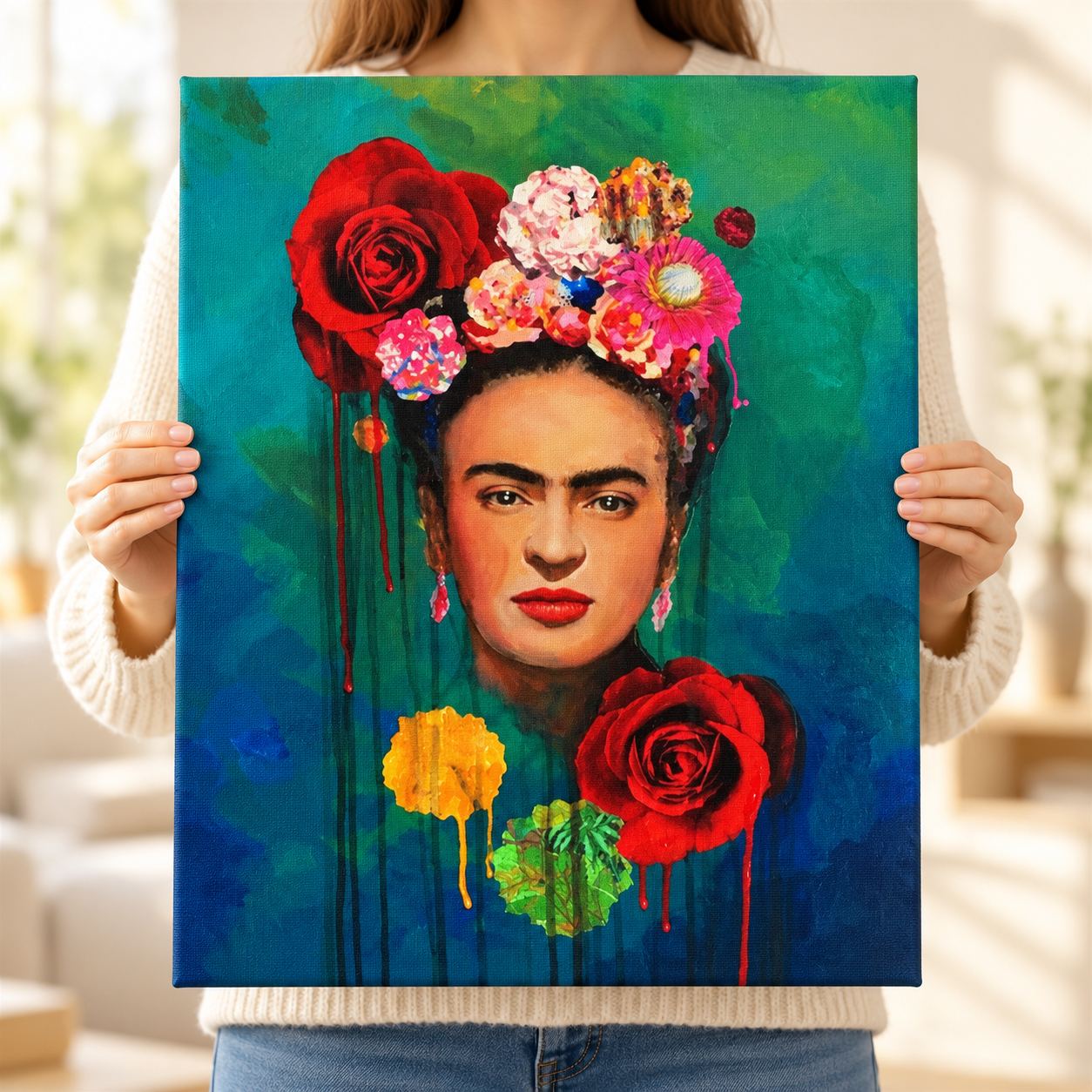 Frida'nın Çiçek Tacı Sayılarla Boyama Seti - Görsel 4